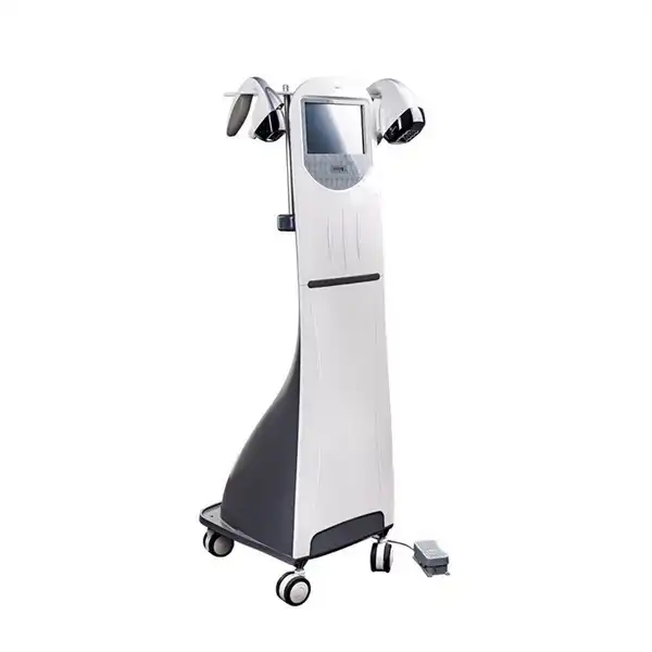 Body contouring machine with vacuum and RF handpieces set up for a clinic
