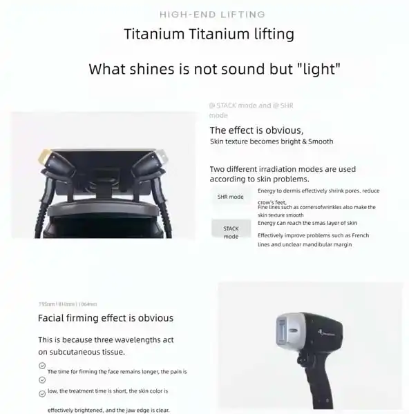 titanium lifting laser machine ultrasound therapy