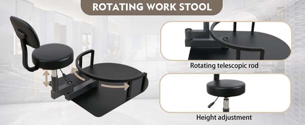 Heavy duty adjustable stool with casters 1
