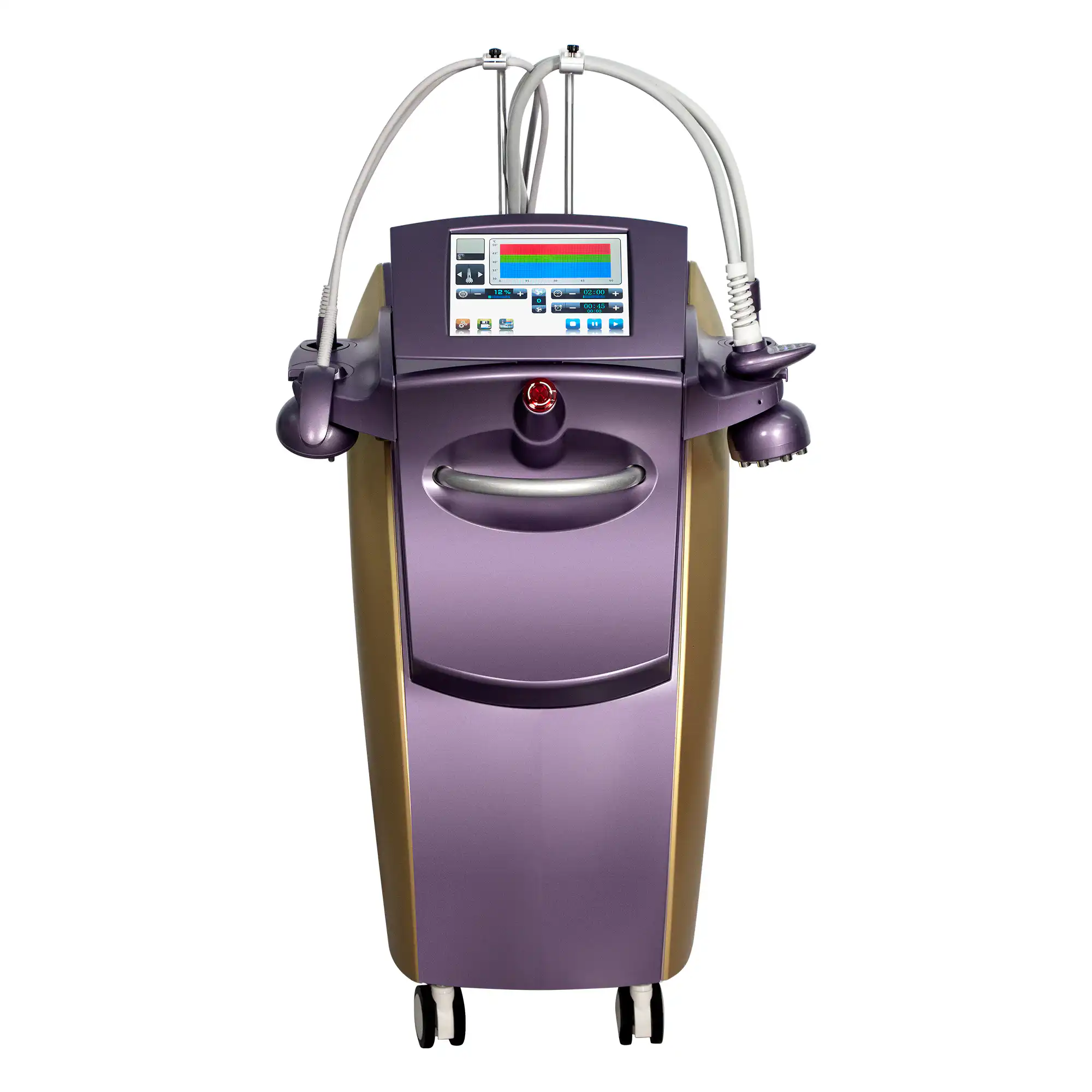 Body sculpting machine displayed for a buyer demo before purchase