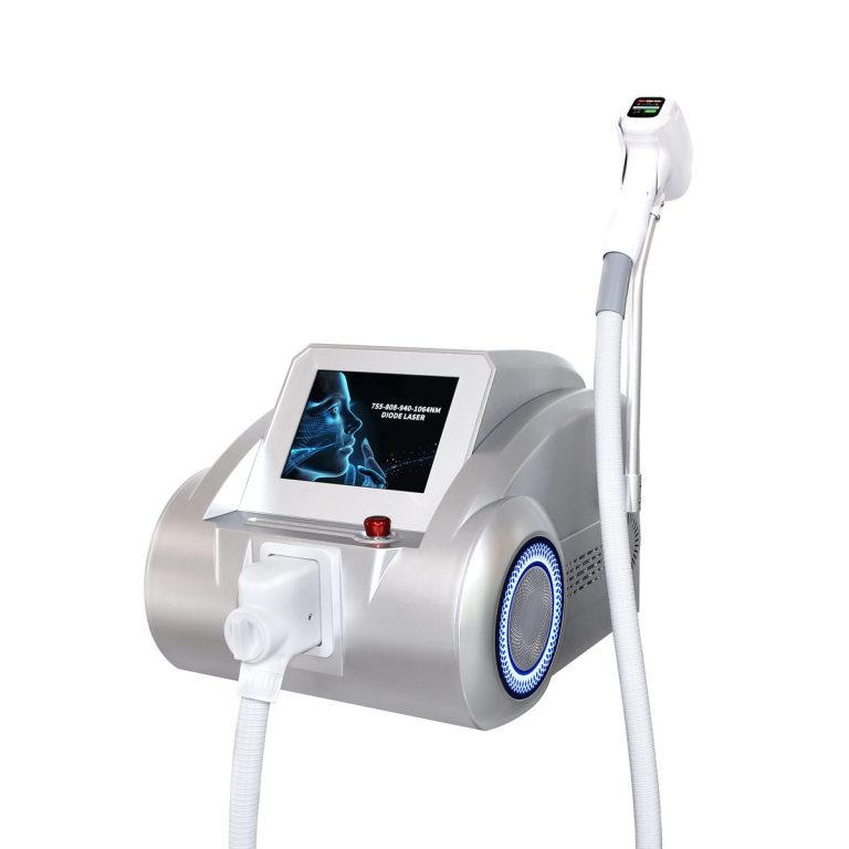 portable 755 808 1064nm diode laser hair removal machine with ice cooling handpiece